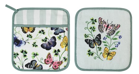 Ulster Weavers Onderlegger met Insteekvak Butterfly Grove in blauw