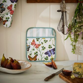 Ulster Weavers Onderlegger met Insteekvak Butterfly Grove in blauw