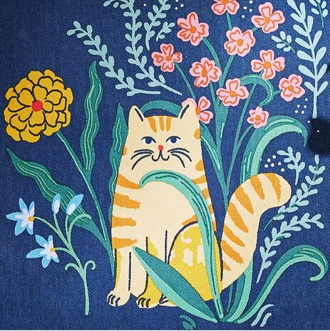 Theemuts Marmalade Meadow in Marineblauw