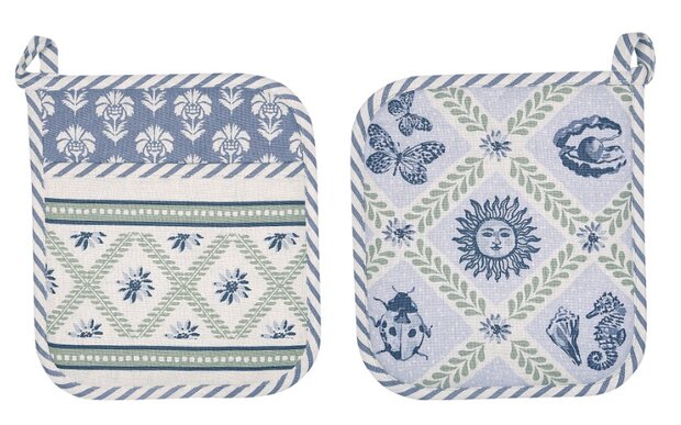 Ulster Weavers Onderlegger met Insteekvak Coastal Treasures in blauw