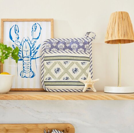 Ulster Weavers Onderlegger met Insteekvak Coastal Treasures in blauw