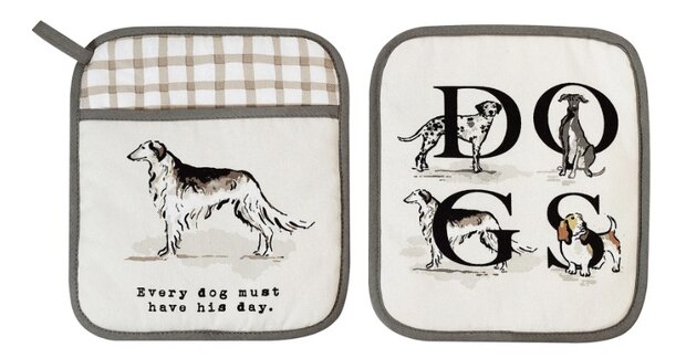 Ulster Weavers Onderlegger met Insteekvak Country Dogs in bruin